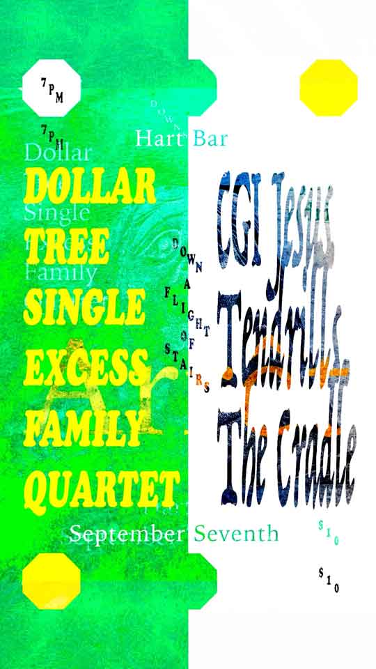 Flyer for Dollar Tree Single Excess Family at Hart Bar