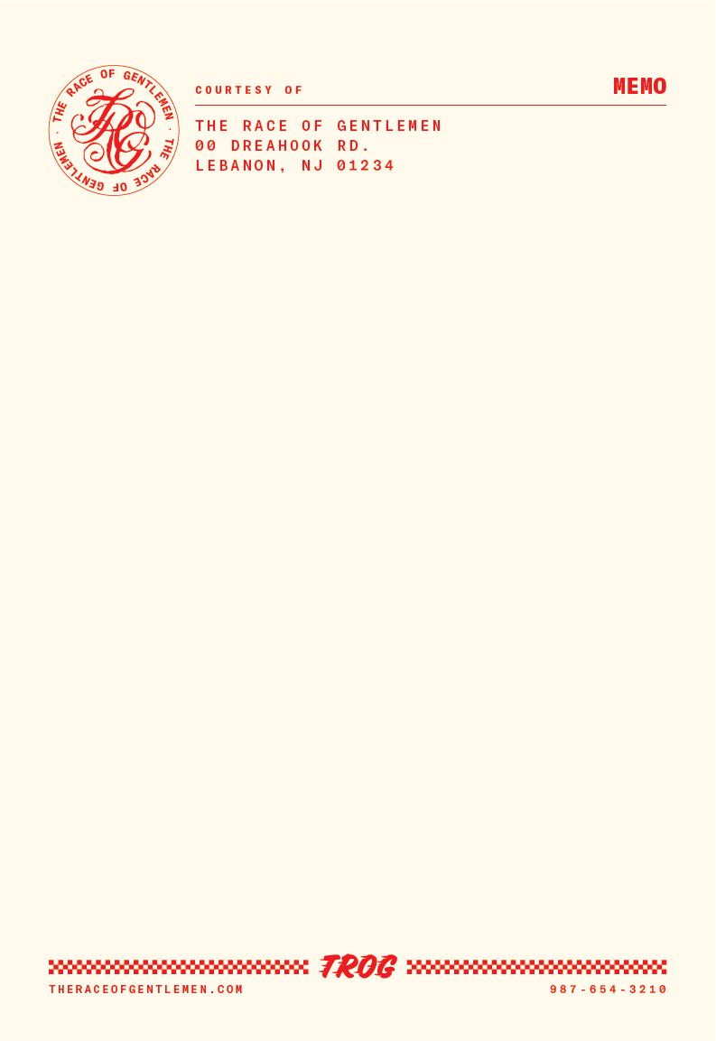 Note Card design from The Race of Gentlemen